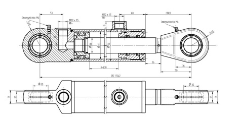 SIŁOWNIK HYDRAULICZNY CYLINDER TUR C-330 C-360 63x36 SKOK 630 2STR 63/36/630 PODWÓJNY UDŹWIG SIŁOWNIK HYDRAULICZNY CYLINDER TUR C-330 C-360 63x36 SKOK 630 2STR 63/36/630 PODWÓJNY UDŹWIG